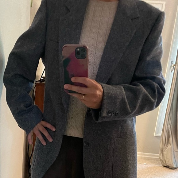 Vintage Henley blue wool tweed oversize blazer. Amazing condition - Picture 3 of 3